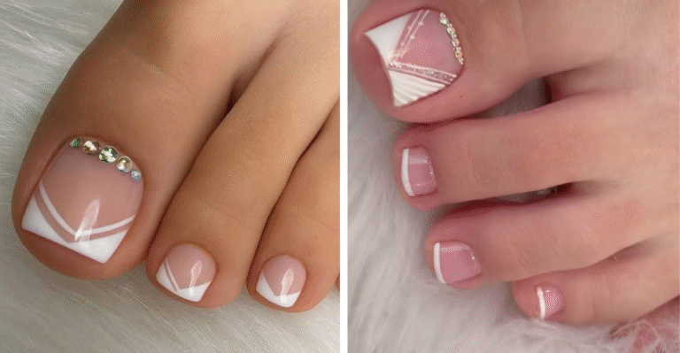 unhas dos pes decoradas